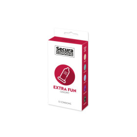 Préservatifs lubrifiés avec picots en latex x12 avec réservoir Extra Fun 53 mm 